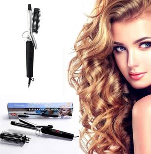 bazler Hair Curler Iron Rod Brush Styler with Machine Hair Curler (Black Curler) Hair Curler