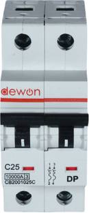 Dewon Electric 25A C Type DP MCB 10kA 25A MCB