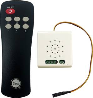 Dott Systems DIAZE FAN Remote Control Switch System for One Fan with HUMFREE Fan Regulation 5 A One Way Electrical Switch