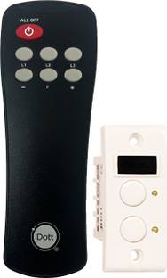 DOTT Non-Modular Remote Control Switch for 1 Light and 1 Fan with Speed Regulation| 5 A One Way Electrical Switch