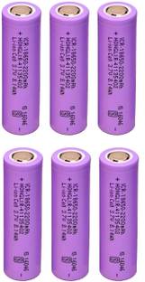 EASTRA 6 PCS 18650 Li-ion Rechargeable 2200mAh Lithium 42 GRAMS EACH Alternative Energy Electronic Hobby Kit