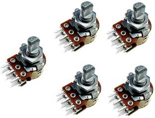 DIYtronics 100k Dual Audio Potentiometer Variable Resistor Dual Tone Volume Bass Electronic Components Electronic Hobby Kit