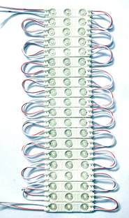 Wizzo 20 Pieces {WHITE} 12Volt 1.5 Watt DC Optical Lens 3 LED Module Lamp Decoration Light Electronic Hobby Kit