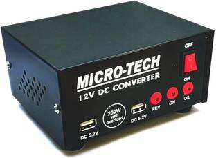 Microtech 200 Watt Converter 12v dc to ac inverter kit for SMPS, DVD, LED TV Interconnect Electronic Hobby Kit