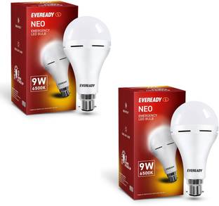 EVEREADY 9w b22 white emergency led bulb pack of-02 4 hrs Bulb Emergency Light