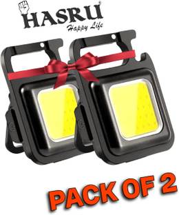 HASRU LED Flashlight 500 Lumens COB Rechargeable light Keychain 4 Light Modes 5 hrs 5 hrs Torch Emergency Light