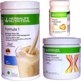 HERBALIFE Weight Loss Combo: Formula 1 Nutritional Mix +Protein Powder+Afresh Energy Drink