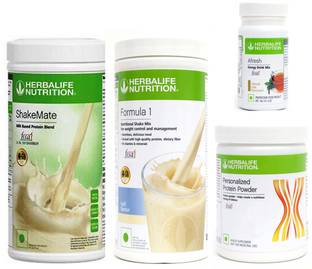 HERBALIFE FORMULA1 KULFI 500 PROTIEN 200 GAFRESHENERGYDRINK TULSI50 +SHAKEMATE 500 G Plant-Based Protein