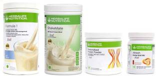 HERBALIFE FORMULA 1 KULFI + AFRESH CINNAMON + SHAKEMATE + PROTEIN 200 GRAM Nutrition Drink