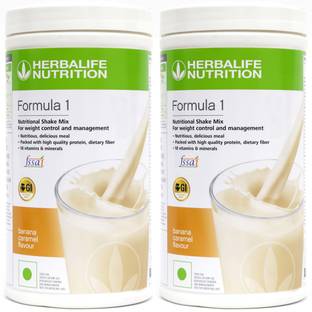 HERBALIFE Formula 1 Nutritional Shake Mix - Banana Flavor Combo Pack of 2 For Weight Loss Nutrition Drink