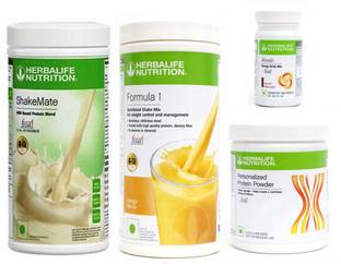 HERBALIFE FORMULA1 MANGO 500 PROTIEN 200 GAFRESHENERGYDRINK ELAICHI 50 +SHAKEMATE 500 G Protein Shake