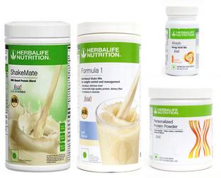Herbalife Nutrition FORMULA1 KULFI 500 PROTIEN 200 GAFRESHENERGYDRINK PEACH 50 +SHAKEMATE 500 G Whey Protein