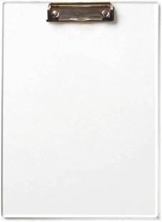 LIOGLOBAL Transparent Acrylic Examination Writing Pad, Paper Clipboard Exam Writing Board