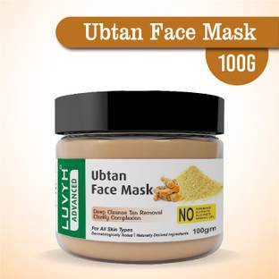 LUVYH Ubtan Face Mask (100g) Cream Mask Skin Brightening Detan Face Pack For Glowing Skin,Tan Removal, Whitening, Depigmentation, Oil Control, Acne & Fairness, Pollution removing wash-off face mask for All Skin Types No Parabens, No Mineral Oil, No Sulphate, No Silicone