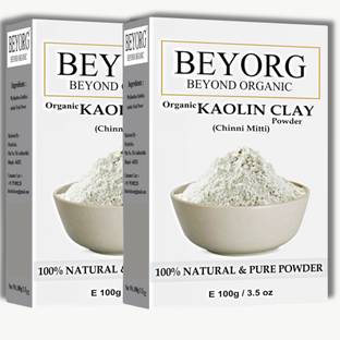 BEYORG Kaolin Clay Powder, Chinni Mitti, Face Masks for Acne, Blackheads & Glowing Skin