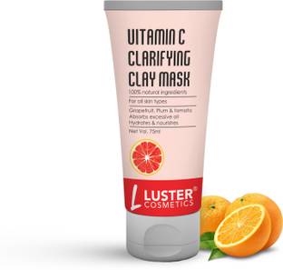 Luster Cosmetics Vitamin C Clarifying Clay Mask |Absorbs Excessive Oil Hydrates & Nourishes