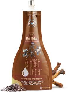 Nat Habit Flaxseed Manjistha Lepa Face Pack|Aging Protection, Skin Elasticity & Wrinkles