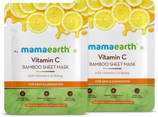 Mamaearth Vitamin C Bamboo Sheet Mask(Pack of 2)