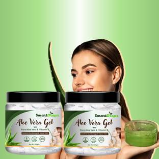 smartdrops Aloe Vera Face Body Hair GEL For Scar healing|| clarifies||(pack of 2)