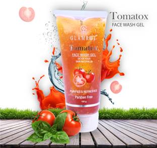 glamroot Tomato facewash with goodness of tomato extract, Aloe Vera, glycolic Face Wash