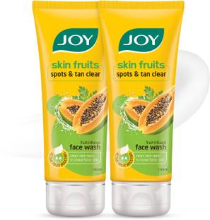 Joy Skin Fruits Spots & Tan Clear Papaya  (Pack of 2 x100ml) Face Wash