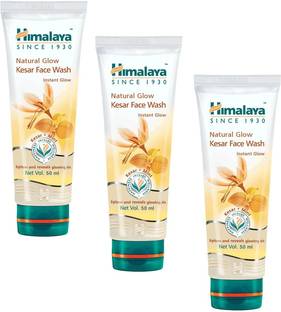 HIMALAYA Natural Glow Kesar , 50ml (Pack of 3) Face Wash