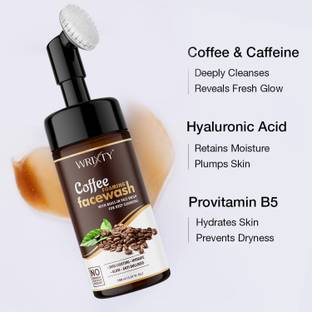 Wrixty coffee foaming face wash for skin brightening, acne and oil control face wash. Face Wash