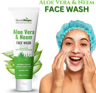smartdrops loe Vera Facewash | Soothes, Hydrates & Heals | Gentle everyday formula moisturizing and soothing skin use for men and women Face Wash
