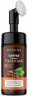 bussi Coffee Brightening Foaming with Silicon Face Massage Brush, Blackhead Removal, Deep Cleansing & De-Tanning Coffee . Face Wash
