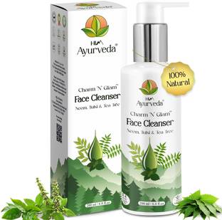 HIM AYURVEDA Charm N Glam Face Cleanser Anti Acne|with Neem,Tulsi,Tea Tree |Remove Sin Impurities| Face Wash