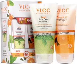 VLCC Tulsi Acne Clear and Orange Cleansing  Face Wash