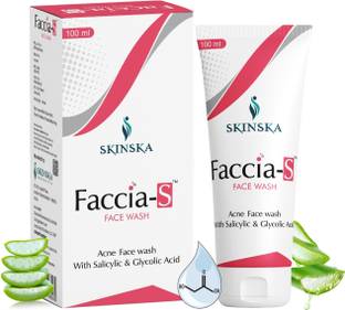 Faccia-S  with 5% Aloe Vera, 1% Glycolic Acid and 2% Salicylic Acid Face Wash