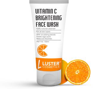 Luster Cosmetics Vitamin C Brightening  | Helps to Reduces Skin Tightening & Deep Cleansing | Made With Organic Ingredients |  For Glowing Skin | All Skin Types - Face Wash