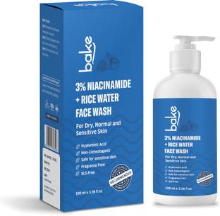 Bake 3% Niacinamide  with Rice Water for Acne Marks, Scars & Dark Spots-100ml Face Wash