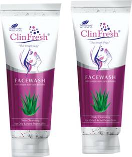 MOSKLIN CLINFRESH ANTI ACNE FACEWASH FOR SKIN CLEANSING & PIMPLES REMOVES PACK OF 75gm x 2 Face Wash