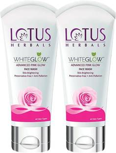 LOTUS HERBALS WhiteGlow Advanced Pink Glow  For Skin Brightening & Gentle Cleansing with Anti-Pollution Property, Preservative Free formula Face Wash