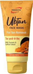 Nimson Tan Removal & Skin Brightening with turmeric & Saffron 100 ml Ubtan  Face Wash