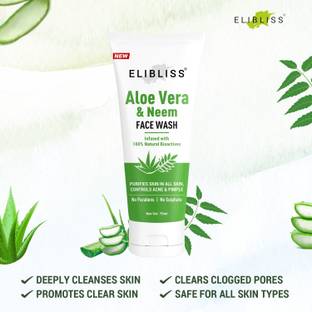 ELIBLISS Naturals Nourishing Aloe Vera & Neem Gel  for Clear Skin Face Wash
