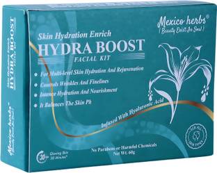 Mexico herbs Hyaluronic Acid Hydra boost facial kit Helps skin with intense hydration & Dtan
