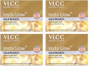 VLCC Insta Glow Gold Bleach For Instant Fairness & Glowing Skin (Pack of 4)