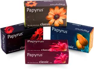 PAPYRUS Face Tissue Box | Facial Tissue Box | Car Tissue (100 Pulls, 200 sheets per box