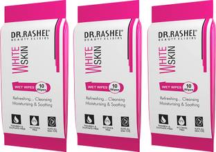 DR.RASHEL Face Moisturizing White Skin Facial Wipe 3 x10 Dirt & Makeup Remover wet wipes