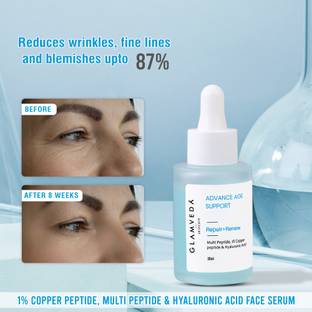 GLAMVEDA Advanced Age Support Serum| 1% Copper Peptide, Multi-Peptides & Hyaluronic Acid