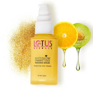LOTUS HERBALS WhiteGlow Vitamin C and Gold Radiance Face Serum | For Dull & Dry Skin |