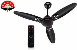 MinMAX 48 Inch BLDC Ceiling Fan | Remote Controlled | 5 Star Rated | SMOKE BROWN with 24 Months Warran...