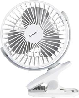 BAJAJ Pygmy Mini Personal Fan USB Rechargeable with 2 Year Warranty Ultra High Speed 110 mm Table Fan