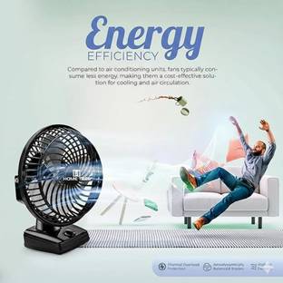Home Tree HMfan 9-3 (BLACK) with 1 Year Warranty Anti Dust 225 mm Table Fan