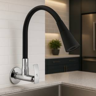 Cloudtail by Prestige Passion Brass Dual Flow Flexible Sink Tap with Spout Rain Spray with Flange Pillar Tap Faucet