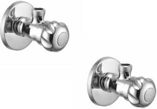 Oleanna MOON-OMNAC_SET2 Moon Brass angle cock faucet tap for bathroom tap with wall flange (Pack of 2p...
