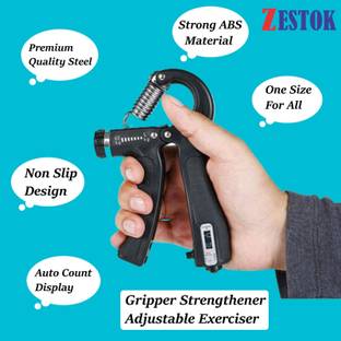 Zestok Adjustable resistance Hand Gripper strengthener for wrist & forearm with counter Hand Grip/Fitness Grip